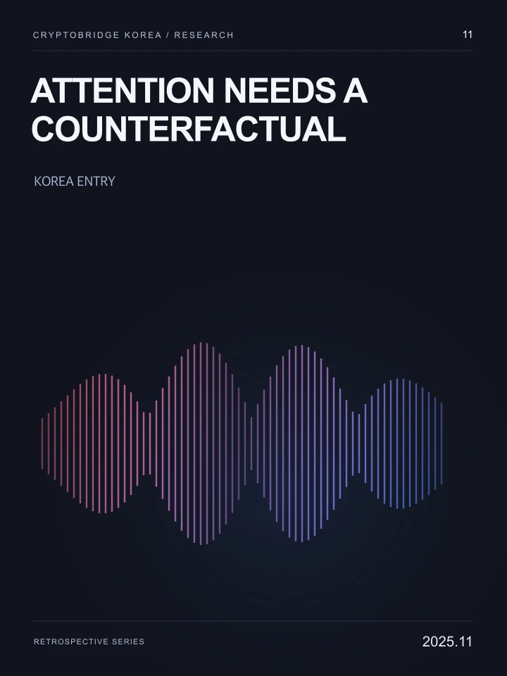 Attention Needs a Counterfactual · CryptoBridge Korea Research 11